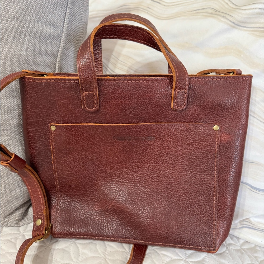 Portland Leather Goods Mini Crossbody NEW Zippered